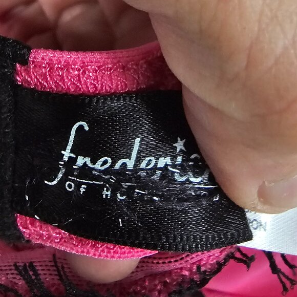 Frederick' s of Hollywood Y2K Babydoll Tank Pink Lace Mesh Whimsigoth Sheer L - Picture 7 of 9